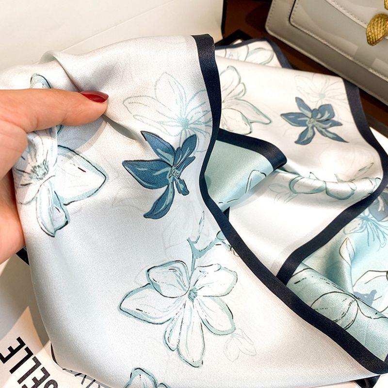 Line Masang Silk Silk Scarf Spring And Summer Double-Sided Silk Scarf Thin And Narrow Long Scarf Streamer Versatile