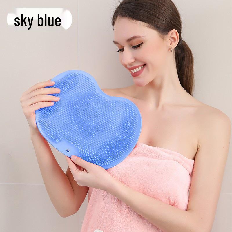 Non-Slip Foot Massage & Wash Mat with Suction Cup for Home Bathroom