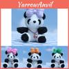 Lovely Colorful Panda Bag Charm Soft Plush Keychain Doll For Kids And Collectors