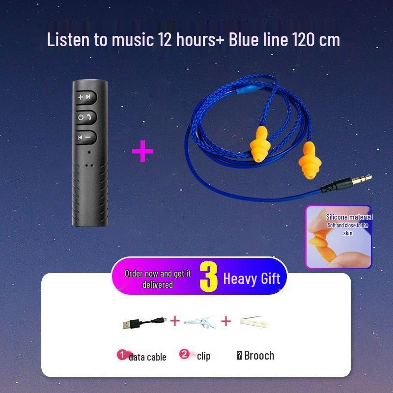 Bluetooth Noise-Cancelling Low Bass HD Wired Earplug Headphones for Work.
