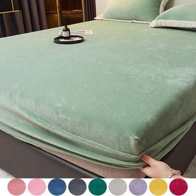Vysoce kvalitní měkké sametové prostěradlo s elastickými pásy Protiskluzové nastavitelné potahy matrací pro jednu manželskou postel King Queen 160x200 cm
