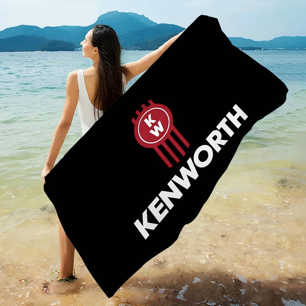 KENWORTH Logo Microfiber Blanket Quick Drying Beach Towels Oversized Printing Super Absorbent Pool Towel Blanket