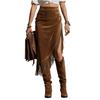 Ladies' Irregular Rope Tied Tassel Deer Skirt
