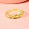 Gold-Plated Heart-Linked Women's Fashion Ring - European and American Style, Xiaohongshu-Inspired.