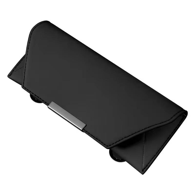 

Car Interior Storage Scratch-Resistant Magnetic Glasses Holder Leather Sunglasses Case Compact Car Sunglasses Holder For Handle
