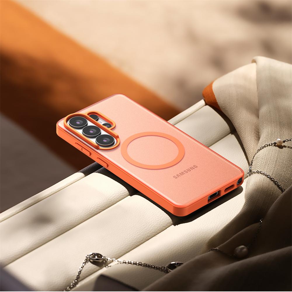 For Samsung Galaxy S26 Ultra S26 Plus For Magsafe Matte Translucent Phone Case Magnetic Wireless Charging Shockproof Clear Cover