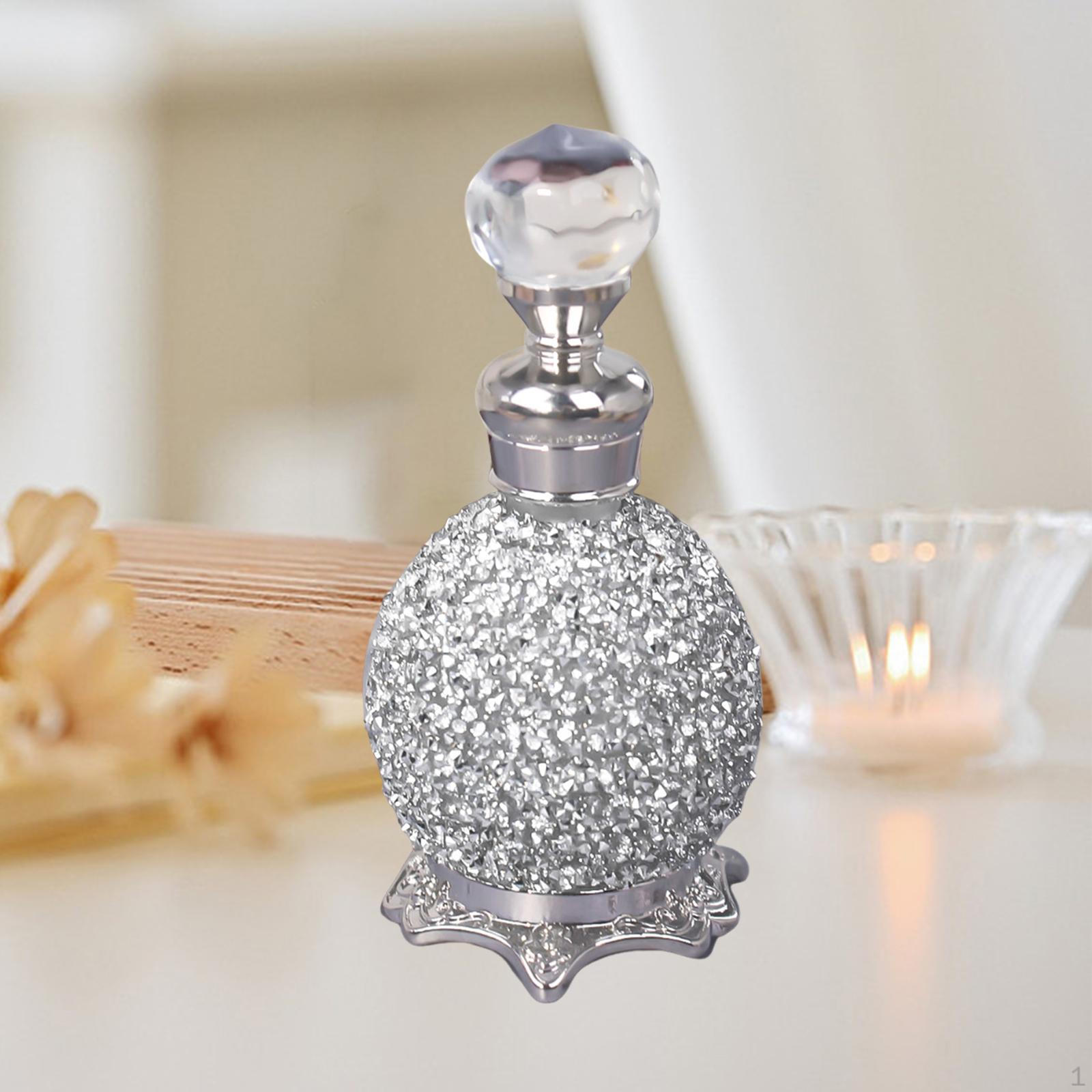 

Стеклянные флаконы для духов Пустой дорожный флакон Герметичная банка Многофункциональный диспенсер серебряный