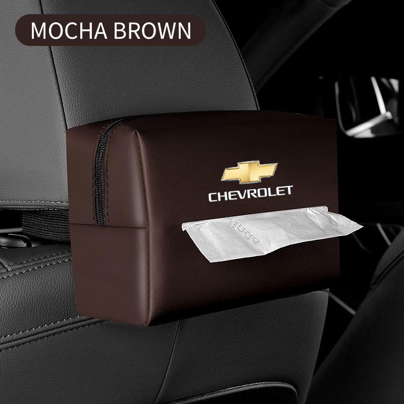 Car Mounted Tissue Box Drawer Box Creative Car Armrest Box Backrest Hanging Multifunctional Sun Visor Tissue Bag For Chevrolet