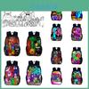Hochwertiger Nylon-Rucksack mit lustigem Cartoon-Print, geeignet für Jungen und Mädchen der 3. und 4. Klasse (Garten Of Banban 3, 40 cm).