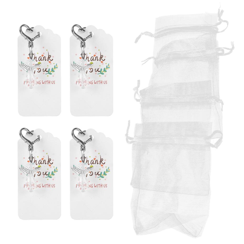 20PCS Keychain Favors Set with Key Ring Gift Bags Cards for Baby Shower Wedding Birthday Bridal Shower Gifts