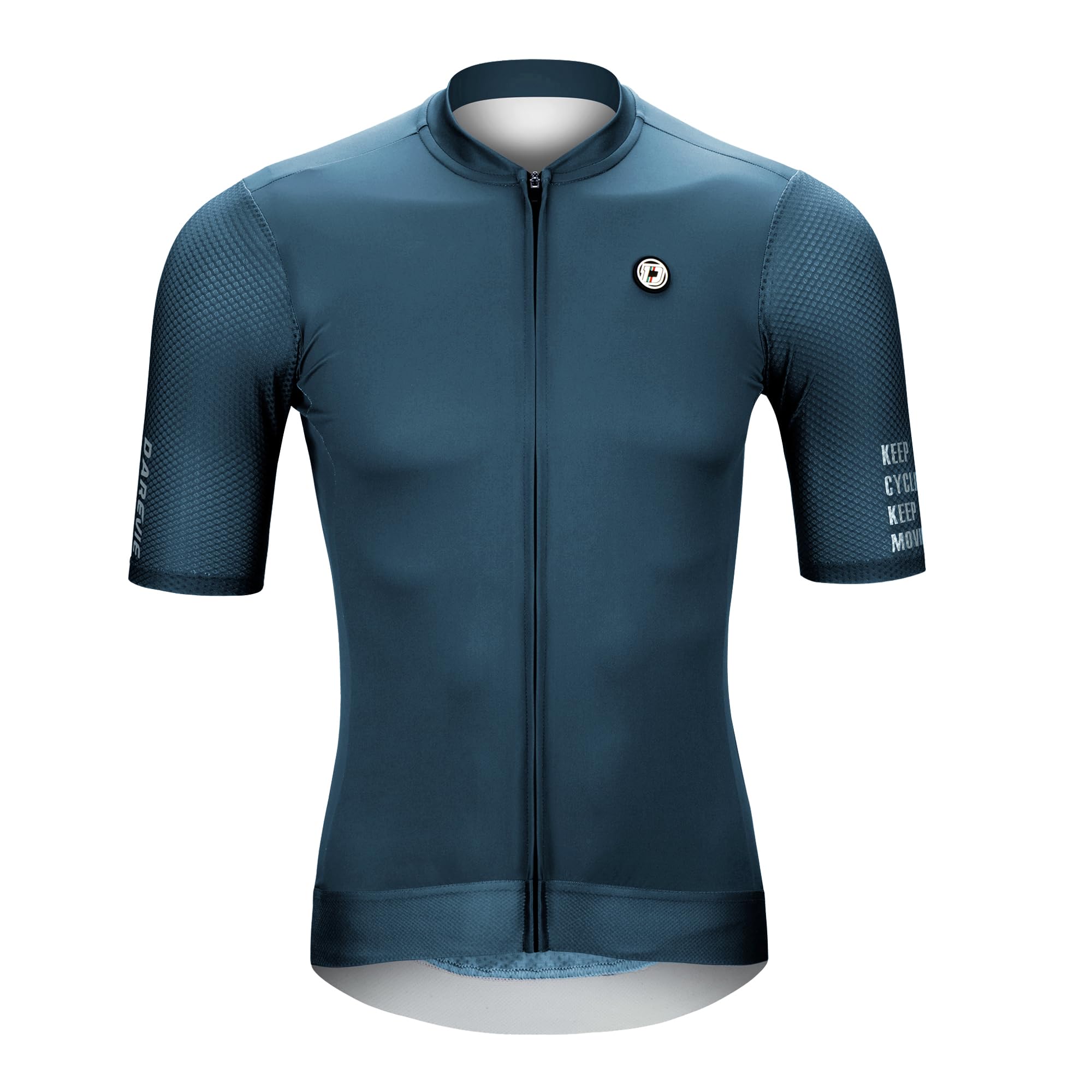 

Darevie Short Sleeve Cycling Summer Side Back Perfect for Midnight Blue Men s Jersey, Wear, Elastic, Breathable, Moisture-Wicking, Quick-Drying, Mesh,