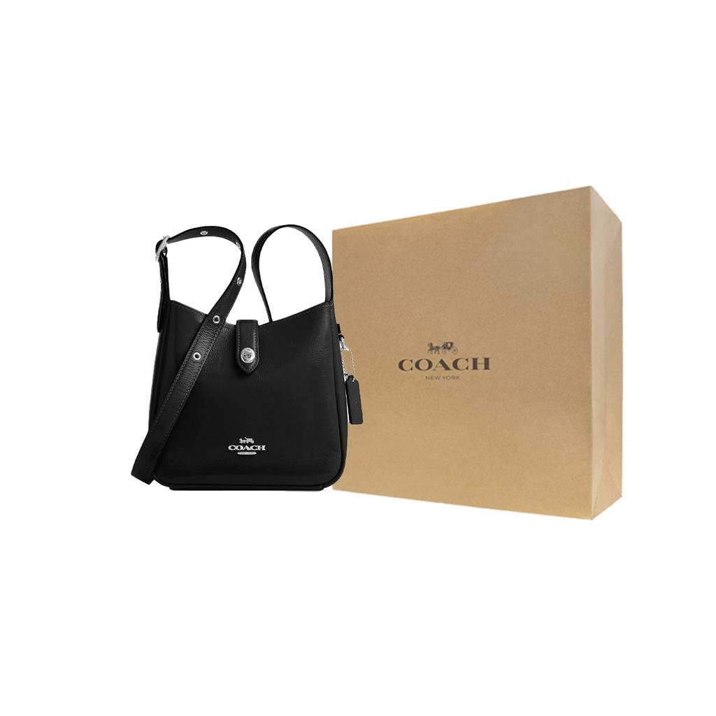 COACH Hadley Wrinkled Patent Leather Crossbody Bags Small Womens Black