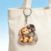 2Pcs Keychain Punch Monkey Charm Key Chain Pendant Wear-Resistant Bag Backpack Car Keys Photo Prop Decoration