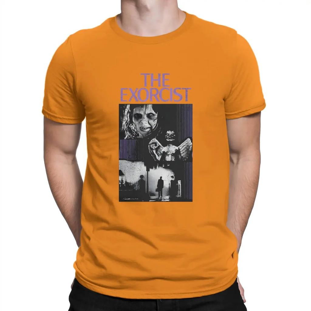 Afraid Man's TShirt T-The Exorcist Crewneck Tops Fabric T Shirt Funny Top Quality Birthday Gifts