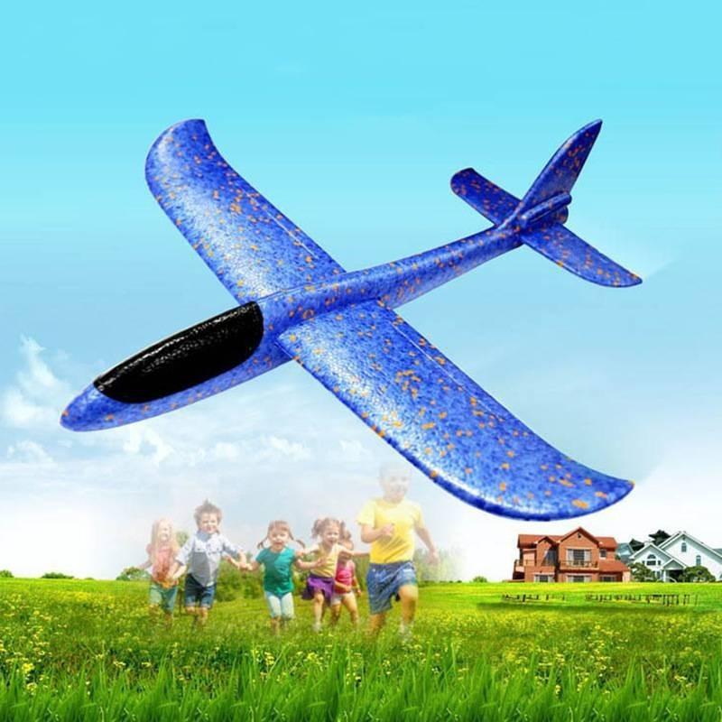 Colorful Non-electric Hand-throw Glider Foam Airplane Toy For Kids