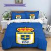 Real Oviedo Muster Bettwäsche, Steppbett Set Bettbezug Kissenbezug Zuhause Geburtstagsgeschenk(1 Bettbezug + 2 Kissenbezüge, ohne Füllung)