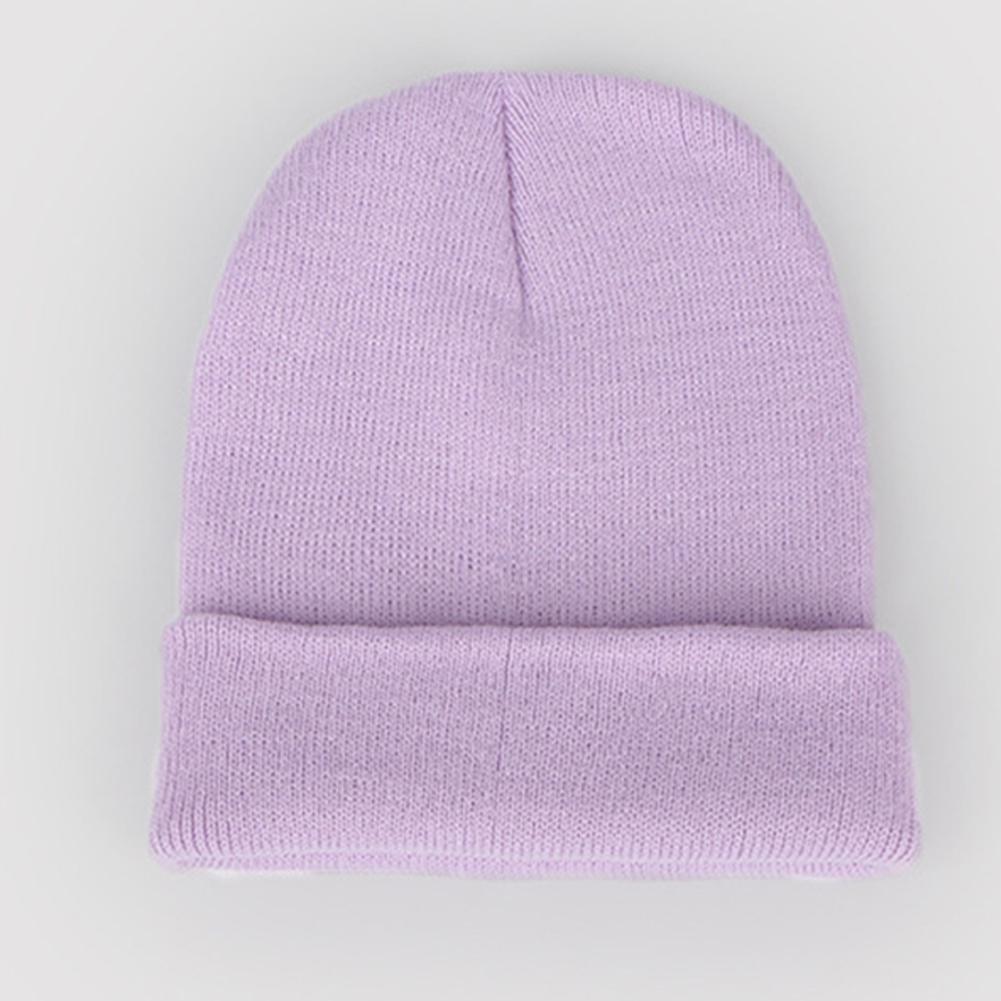 Paar Frauen Männer Mode Winter Warm Einfarbig Mode Wolle Strickmütze Mütze Beanie