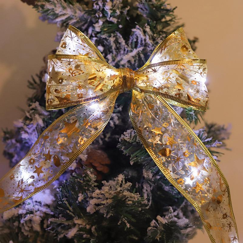 Fita de Natal Luz de Fada Decoração de Natal DIY Arcos Cordão Luz Enfeites de Árvore para Decoração de Casa