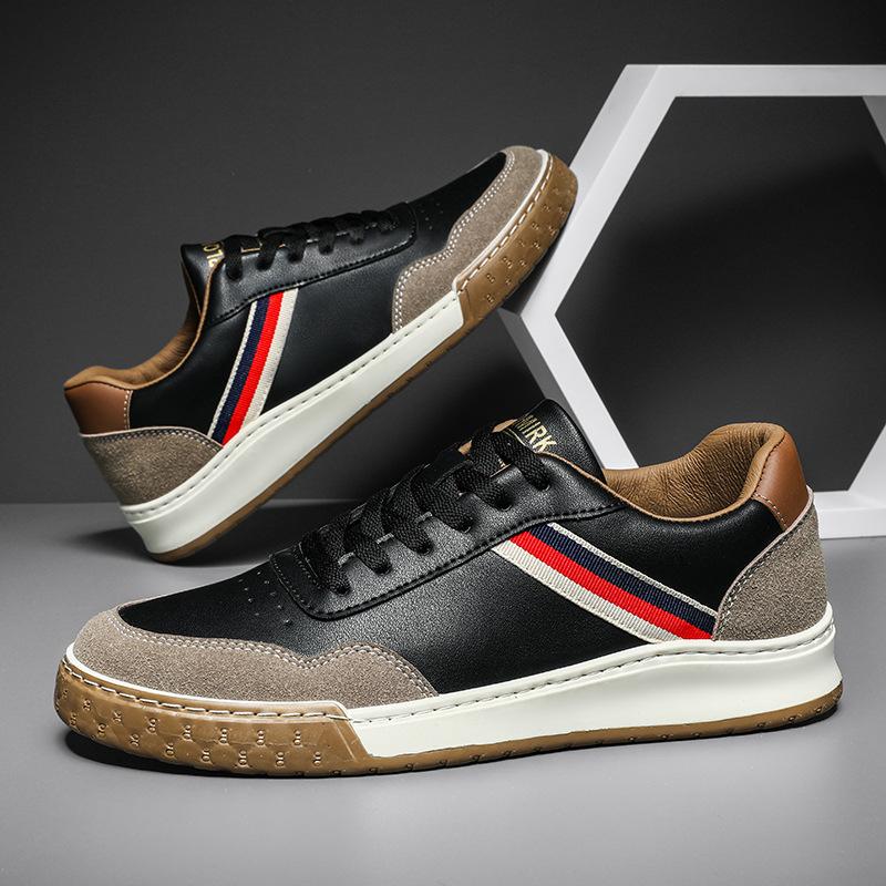 

Мужская обувь, осенние новые маленькие белые туфли, нескользящие износостойкие универсальные кроссовки, молодежная модная мужская обувь 44 чёрный