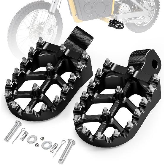 Dirt Bike Foot Pegs Footpegs Rest Pedal CNC for MX 650 500 MX650 MX500 SX500 MX350 Electric Dirt Bike Red