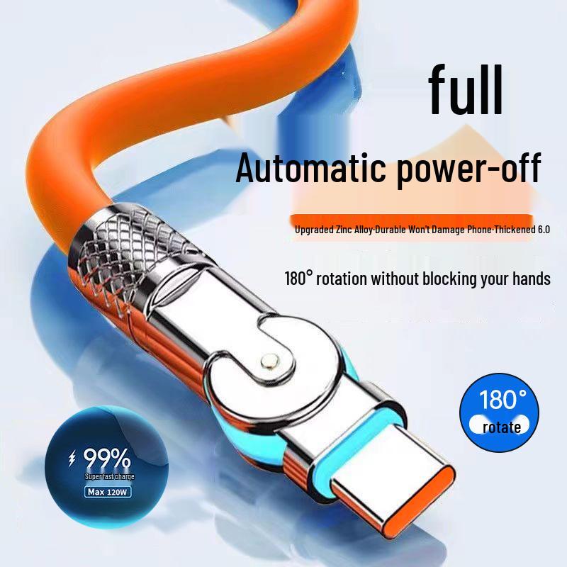 120W Fast Charging Type-C Data Cable for Huawei Honor 6A