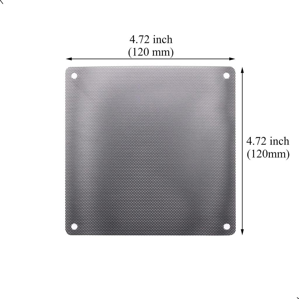 12 Pcs 120mm PVC Black PC Cooler Fan Dust Filter Dustproof Case Cover Computer Mesh