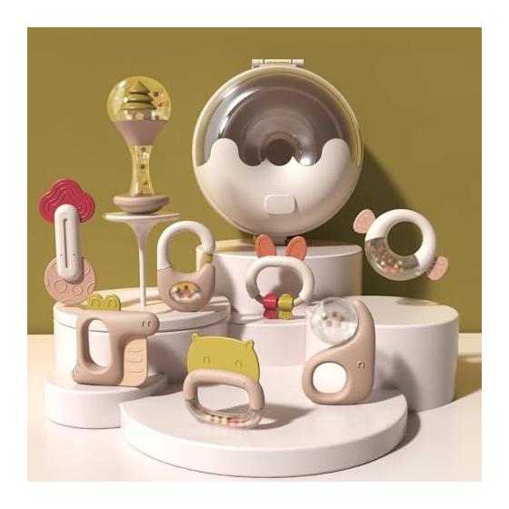 KaeKid Baby Toy, 0 лет, погремушка для прорезывания зубов, погремушка, детская игрушка, 0 лет, погремушка, силикон, моющаяся, развивающая игрушка, 1 год, 0 месяцев, 3