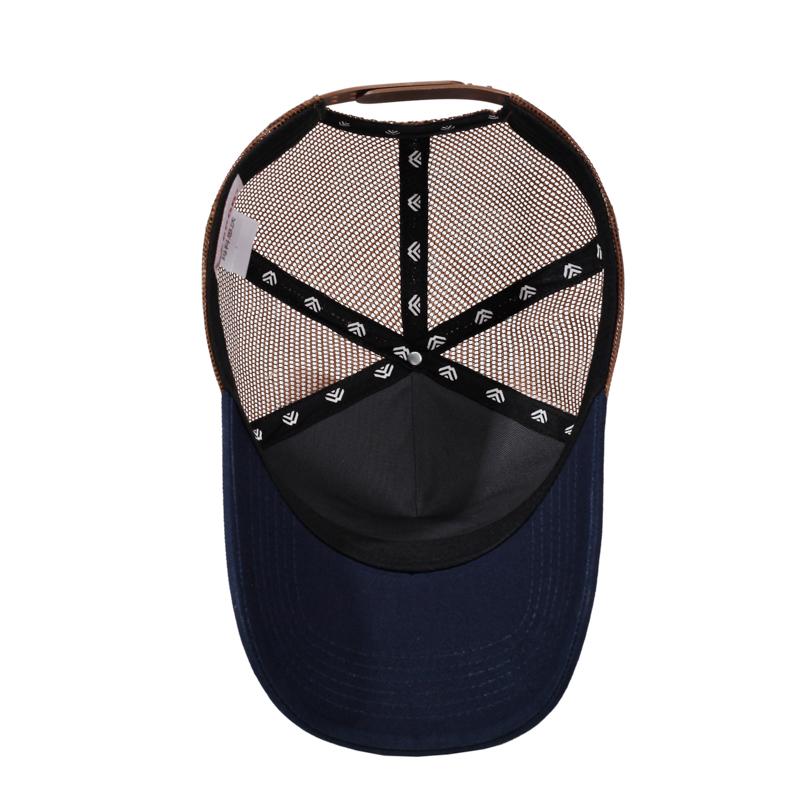 Ademende Mesh Truckerpet Vintage Motorfiets Borduurwerk Zonbescherming Snapback Pet Custom Logo voor Wandelen Kamperen Reizen
