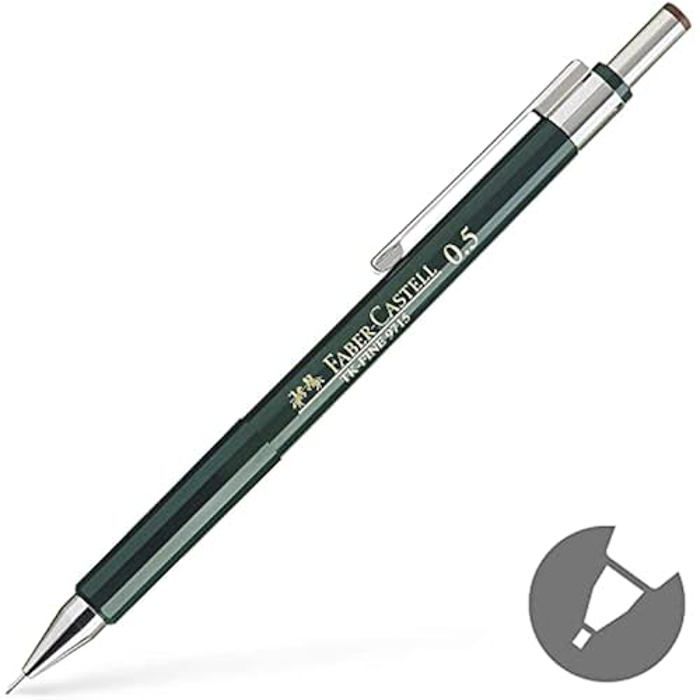 Mechanical Pencil TK Fine - FABER-CASTELL - Green - HB 0.50 Mm
