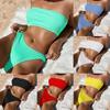 Women Swimsuit Bralette High Waist Bikini Sexy Swimsuit High Elasticity with Chest Pad Without Steel Support