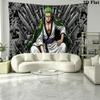 Roronoa Zoro Wall Tapestry Aesthetic Wall Hanging Printed Fabric Blanket Decorative Tapestries for Bedroom Living Room Home Decor