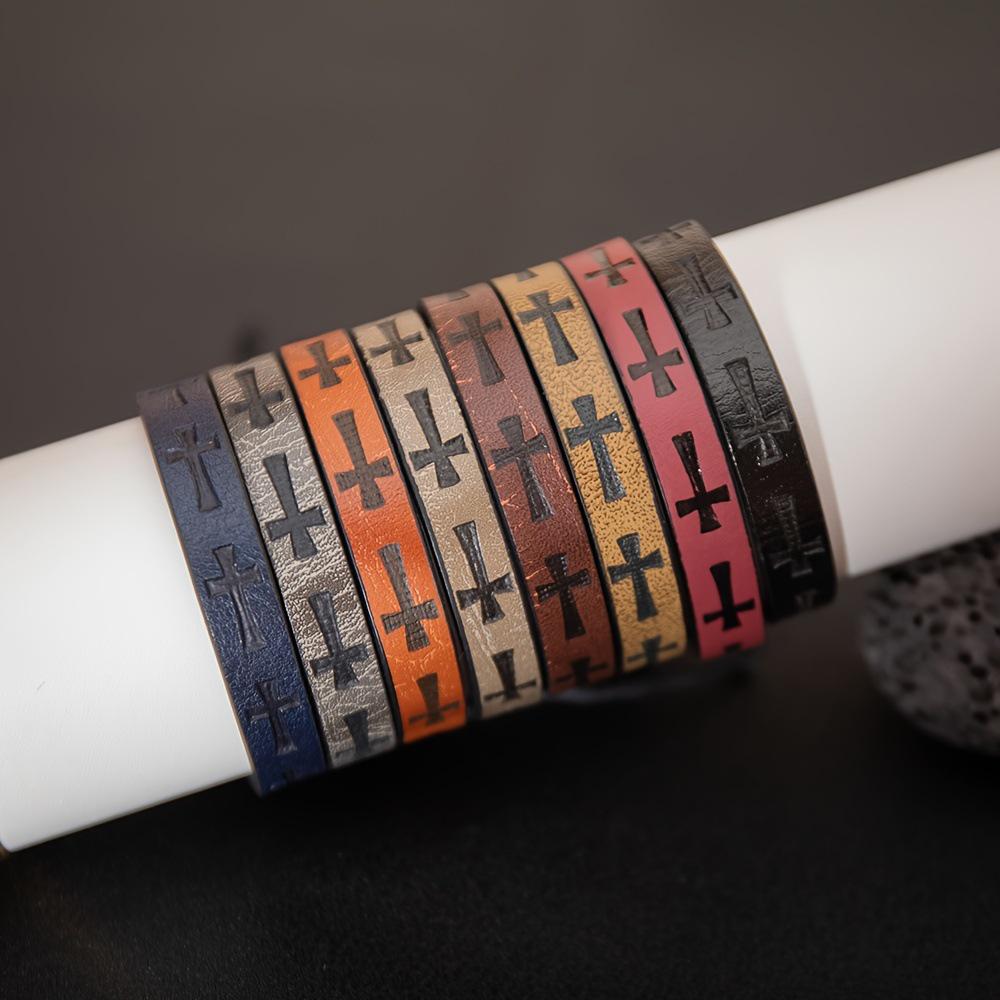 

Набор для изготовления украшений из 8 предметов в стиле ретро с кожаными крестами и регулируемыми элементами