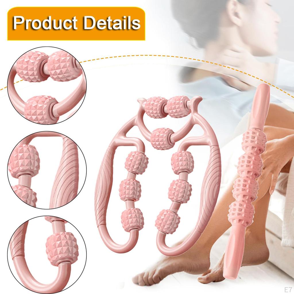 2 Pieces Circular Leg Gripper Massage Roller Portable Manual Muscle for Fitness Suitable
