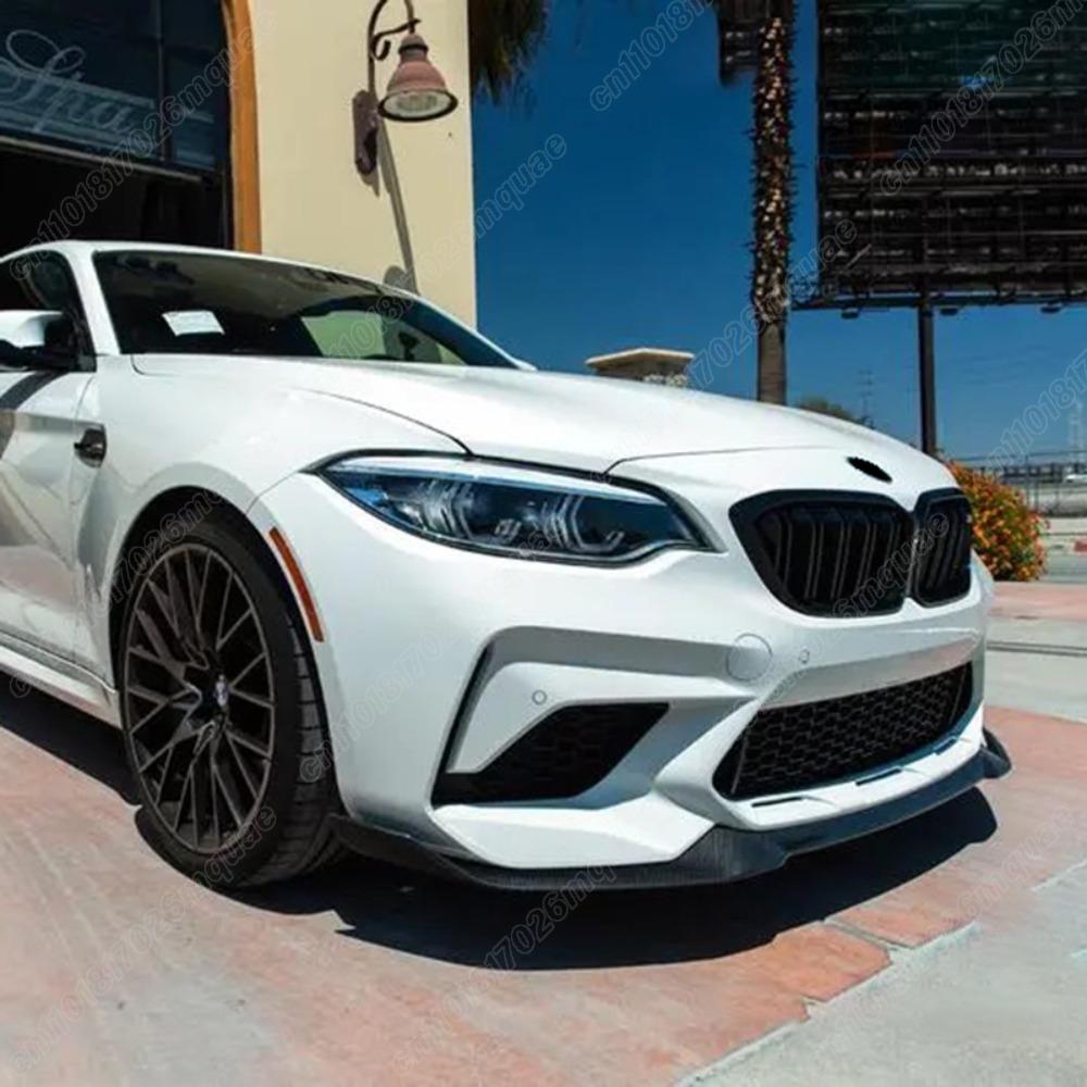 For BMW F87 M2 2016 2017 2018 2019 2020 2021 3PCS Car Front Bumper Spoiler Lip Splitter Guard Protector Exterior Accessories