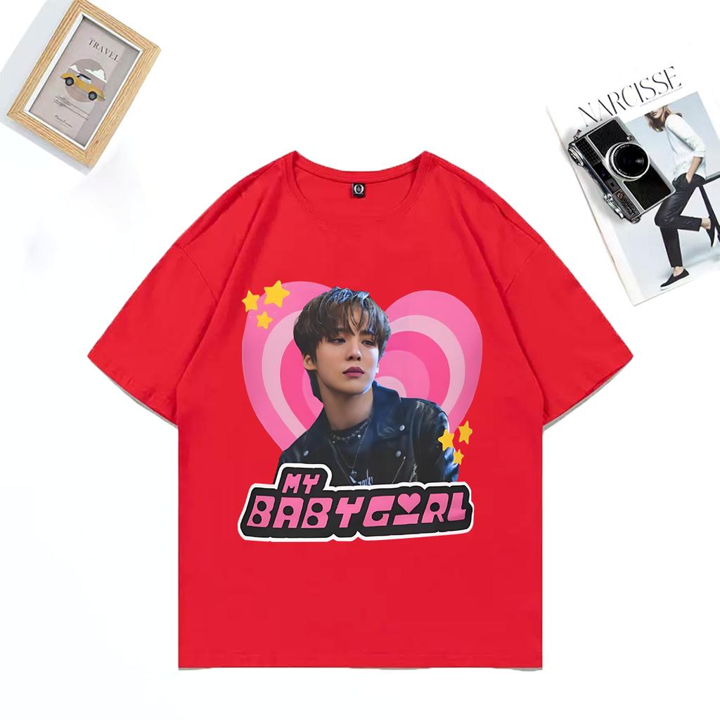 Ateez Yunho Youth Y2k Babygirl Graphics T Shirt Men Women Vintage 100% Cotton Short Sleeve T Shirt Unisex Casual Summer Tops
