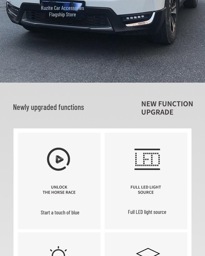 LED Daytime Running Lights & Laser Headlight Assembly for 17-22 Honda CR-V