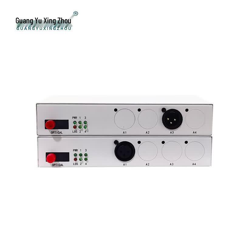 GY-KN100 1-Channel Balanced XLR Audio Fiber Optic Extender Pair