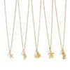 18K Gold Titanium Steel Ocean Style Pearl Pendant Necklace