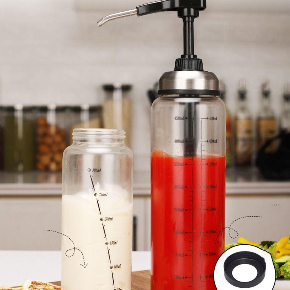 300ml/450ml Oyster Sauce Dispenser No Drip Sauce Press Bottle Sticky Sauce Pump Bottle  Kitchen