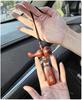 Sandalwood Gourd Pendant: High-End Rearview Mirror Amulet for Men and Women