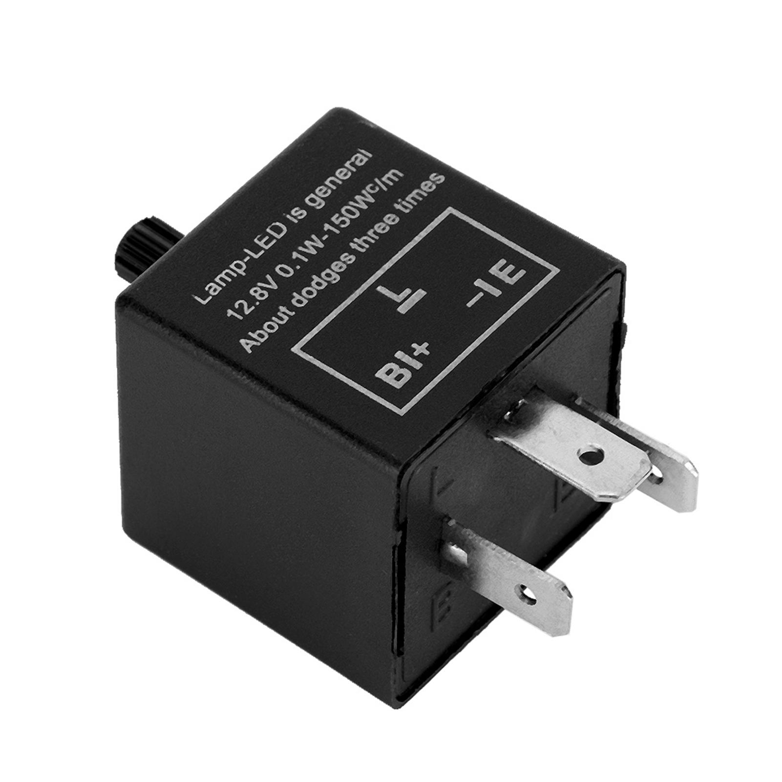 

12V 3-контактное регулируемое светодиодное мигающее реле для указателя поворота белый