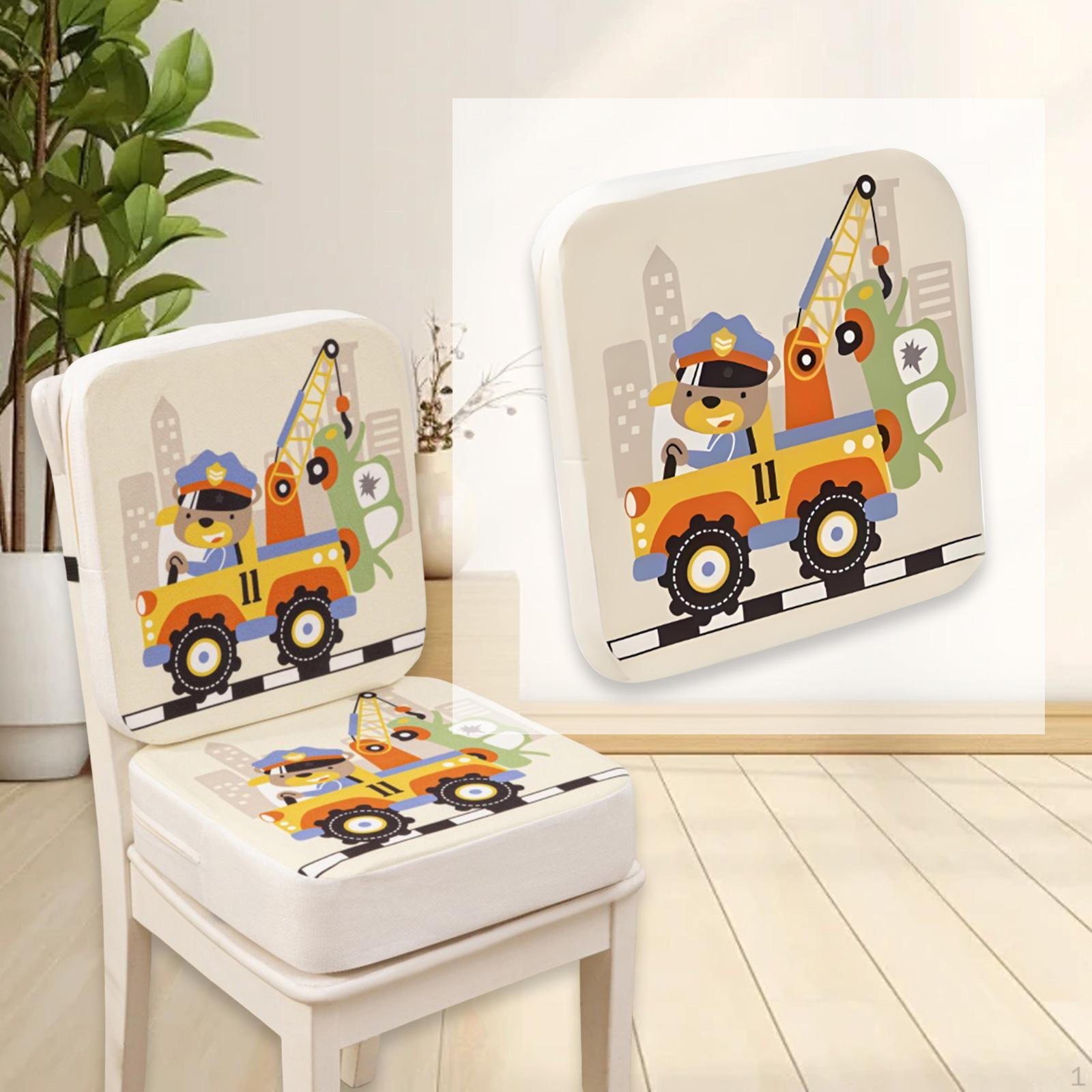 

Подушка-бустер квадратная портативная с мультяшным рисунком, увеличивающая высоту, с ремнями для детей 40cmx40cmx5cm