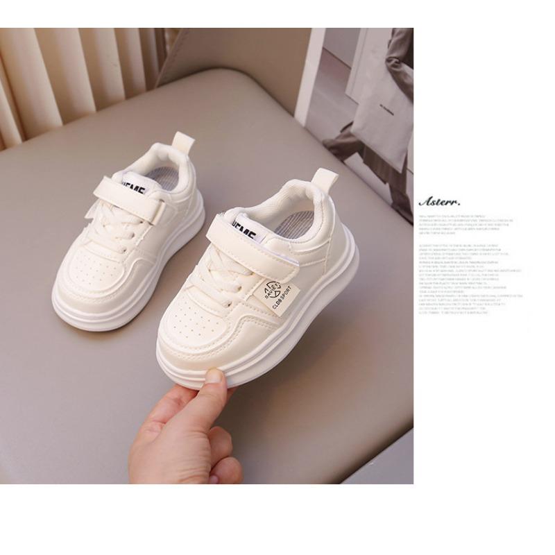 Girls Little White Shoes Spring and Autumn New Little Girl Breathable Children's Board Shoes Autumn Soft-soled Medium Children's Sports Shoes