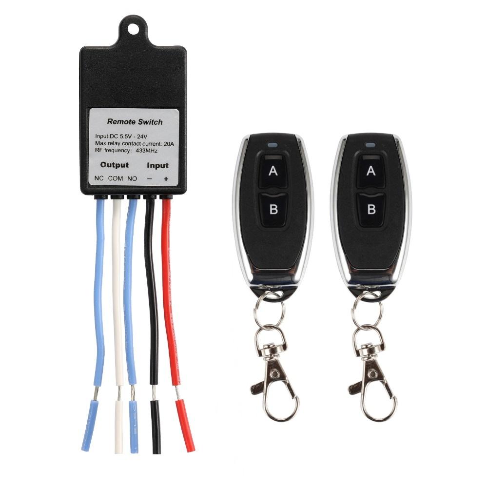 Wireless Remote Control Switch Relay with Dry Contact DC 5V 60V 433MHz for Electrical Device Control and Automation