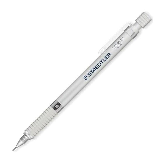 STAEDTLER Mechanical Pencil 0.7mm, Drafting Pencil, Silver Series 925 25-07, Low Center of Gravity, Aluminum Body, Non-slip Grip, 4mm Long Tip,