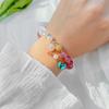 Accessories, Simple Imitation Crystal Elastic Micro-setting, French Pastoral Beaded Butterfly Turquoise Bracelet