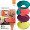 Pack of 4 Leak-Proof Cone Support Colorful Silicone Food-grade Drip-Proof Children Popsicles Rack for Home Use