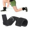 Cotton Black 2D Ring Elastic Rope Ankle Thigh Fitness Exercise Legs Cuff Adjustable Strength Training AccessoriesBlack