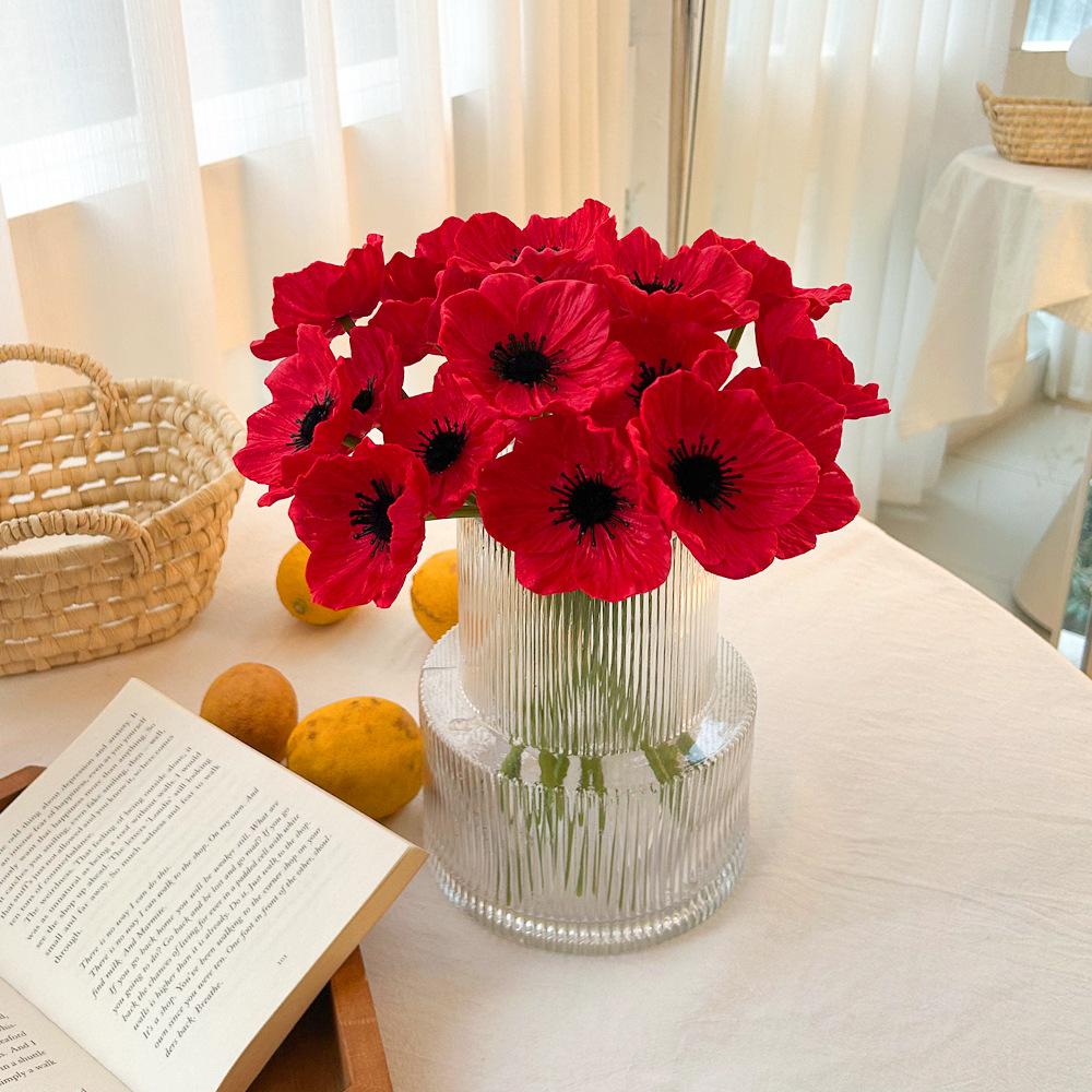 Simulation Pu Poppy Fake Flower, Single Poppy Mini Artificial Flower Home Flower Arrangement Decoration