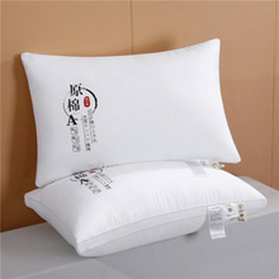 Pure Cotton Soybean Fiber Neck Support Pillow - 60s All-Cotton, Machine Washable, Hotel & Home Use.